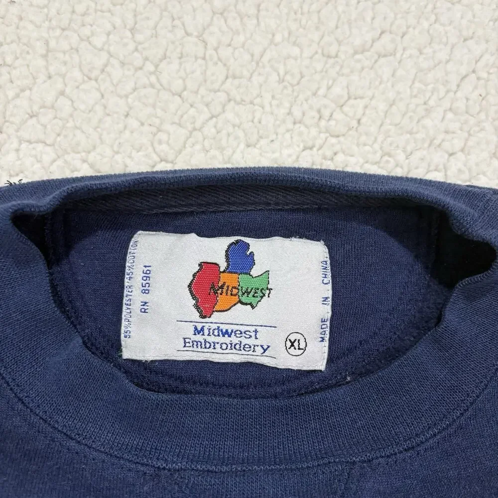 Vintage 90s University of Michigan‎ Wolverines Pullover Crewneck Sweatshirt XL